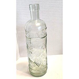 Vintage 1970s Williams Sonoma Olive Oil Bottle Raised Grape Leaf Made in Spain